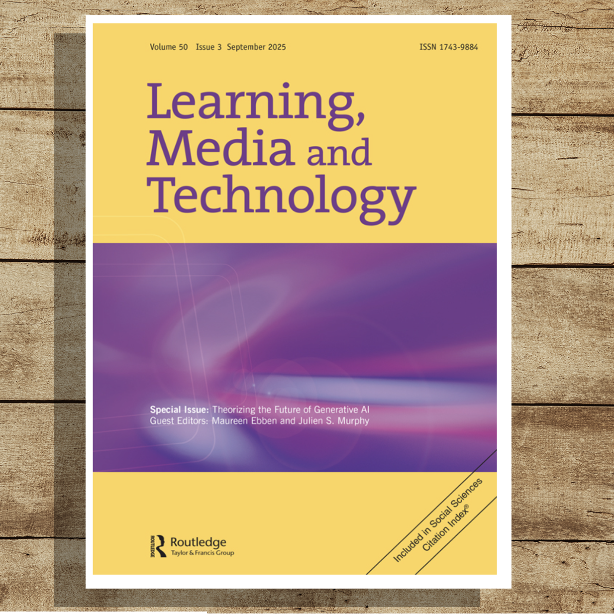 photo of the book entitled "Learning and Technology" edited by Ebben and Murphy